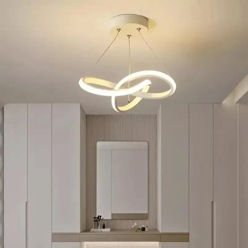 DARHYN Modern LED Pendant Light Creative Hanging Light Irregular Streamlined Design Suitable For Indoor Lighting In Restaurants