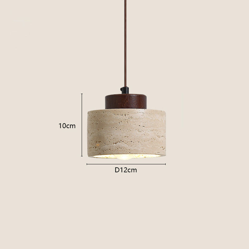 Japanese modern designer wabi-Sabai bedroom bedside lighting bar B&B yellow cave stone chandelier bedside hanging wire lamp