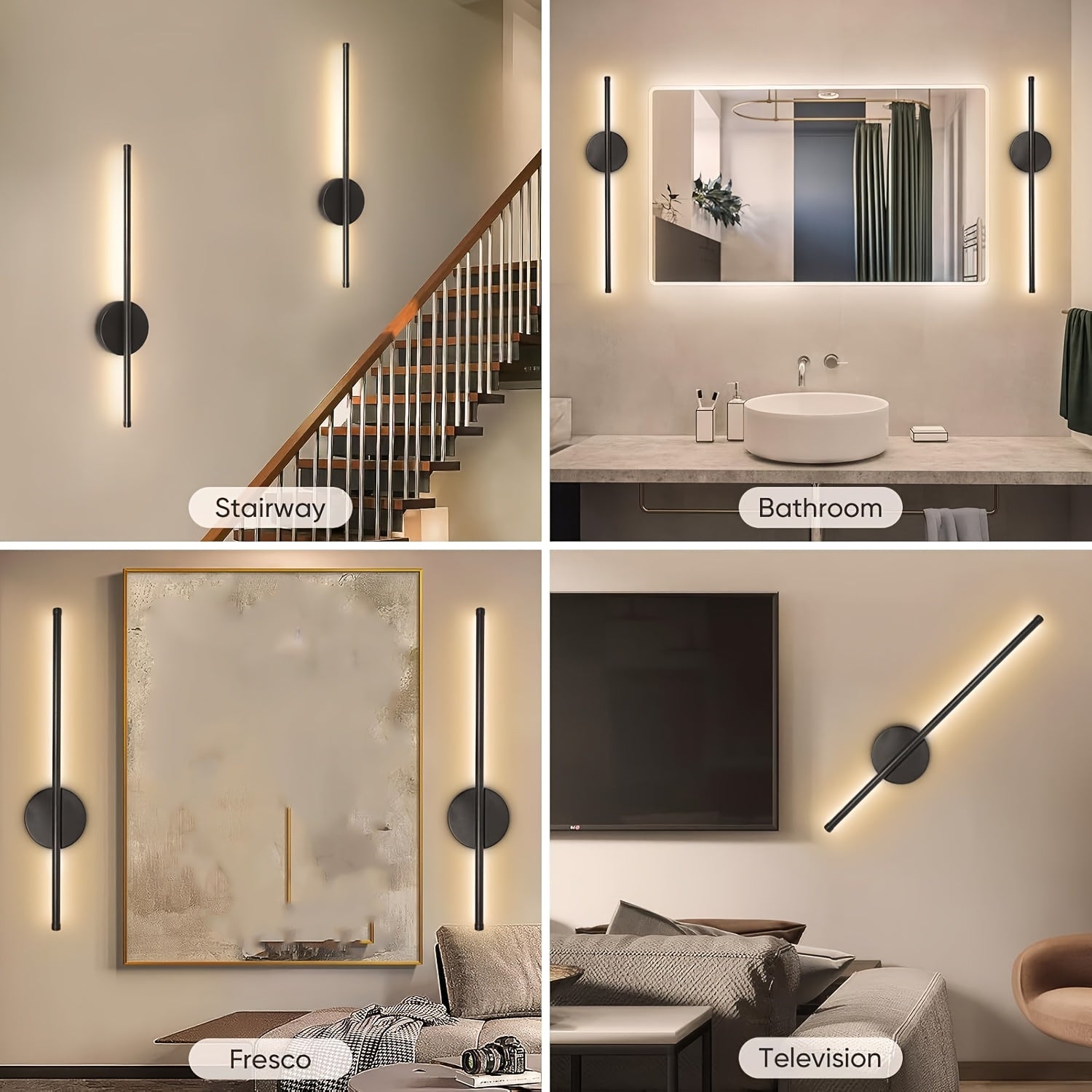 1pc rechargeable wall lights battery operated wall sconce Wireless LED light 5v with remote control bedroom living room