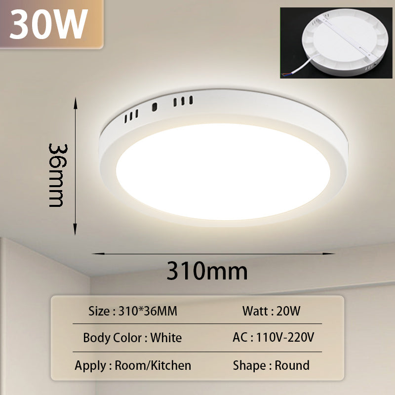Led Ceiling Lamp 110-265V Ultra Thin Panel Led Light for Living Room Bedroom Indoor Lighting 20W 30W Square Round Ceiling Lights