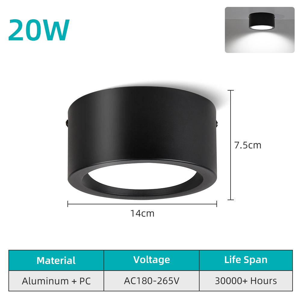 Led Ceiling Lamp 110-265V Ultra Thin Panel Led Light for Living Room Bedroom Indoor Lighting 20W 30W Square Round Ceiling Lights